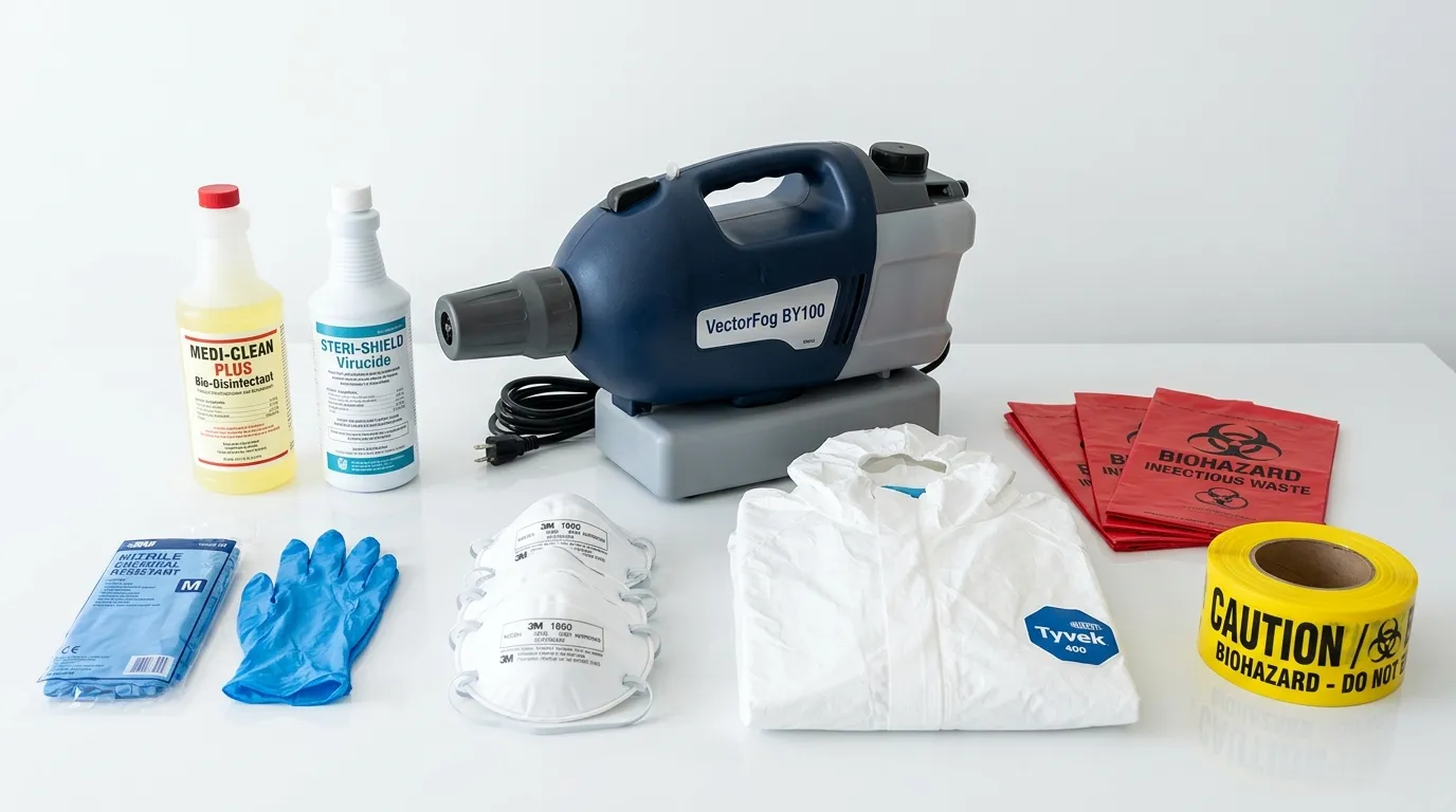 Professional biohazard remediation crew working in Mount Holly